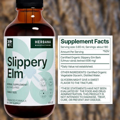 Dosing dropper in HERBANA Slippery Elm Bark drops for easy daily use.