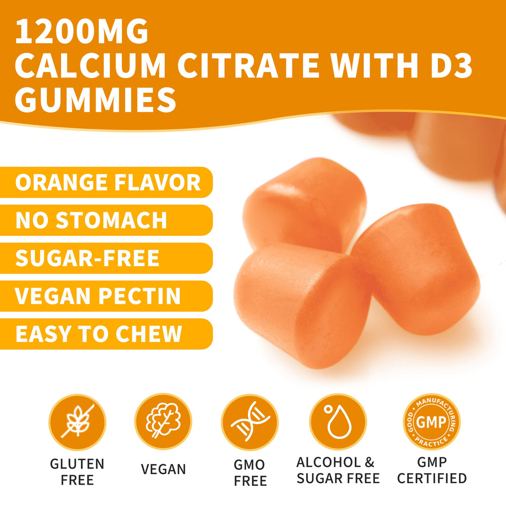 Herbance vegan calcium citrate gummies suitable for all ages