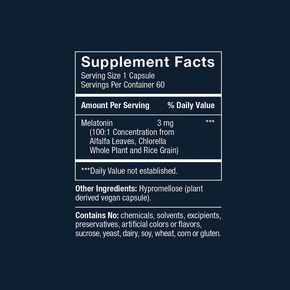 Herbatonin capsules close-up emphasizing vegan melatonin.