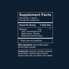 Herbatonin capsules close-up emphasizing vegan melatonin.