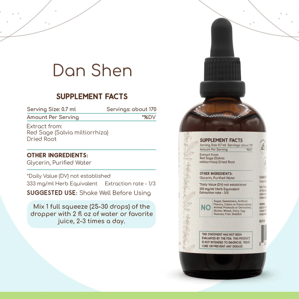 HerbEra Danshen B120 label closeup with safety seals