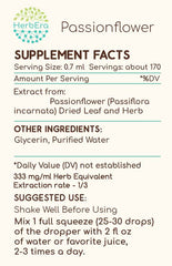 HerbEra Passionflower B120 bottle being dispensed with dropper for dosing.