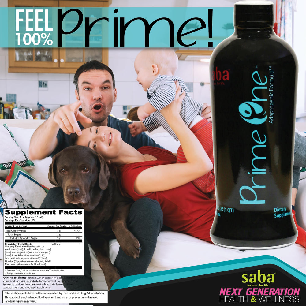 HerbFuse Saba Prime One label close-up emphasizes quality and trust for daily use.