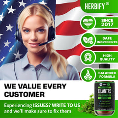 HERBIFY Cilantro Tincture bottle on kitchen counter.