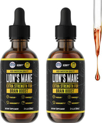HERBIFY Lions Mane tincture bottle highlights focus and immune support.
