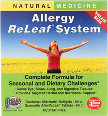 Herbs Etc. Allergy ReLeaf softgels bottle for daily seasonal support.