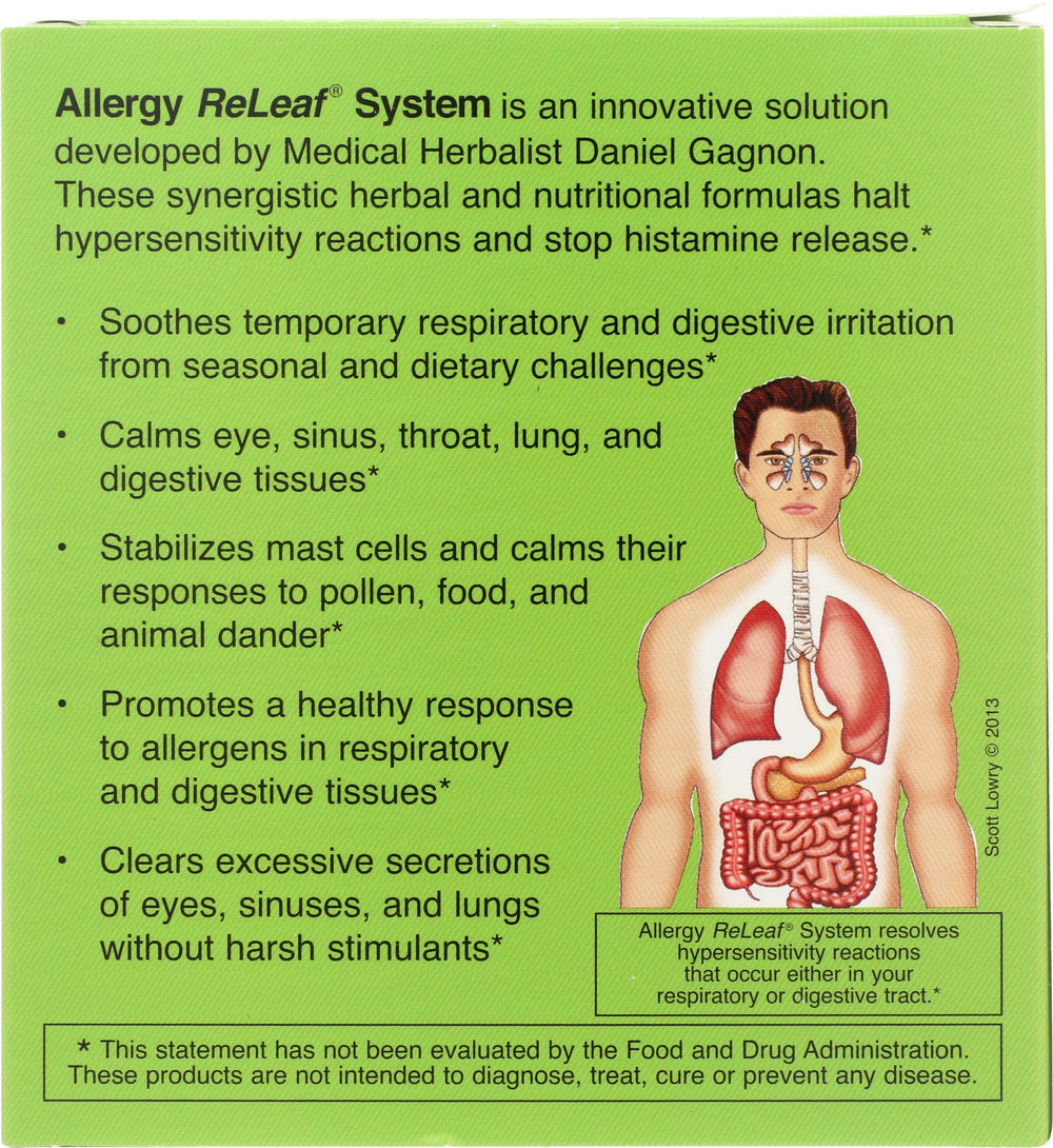 Herbs Etc. Allergy ReLeaf tablets bottle showing a 60-serving option.