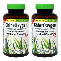 Herbs Etc. ChlorOxygen bottle pour highlights easy daily use and potential energy support
