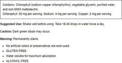 Dropper dispensing ChlorOxygen drops for easy daily greens intake