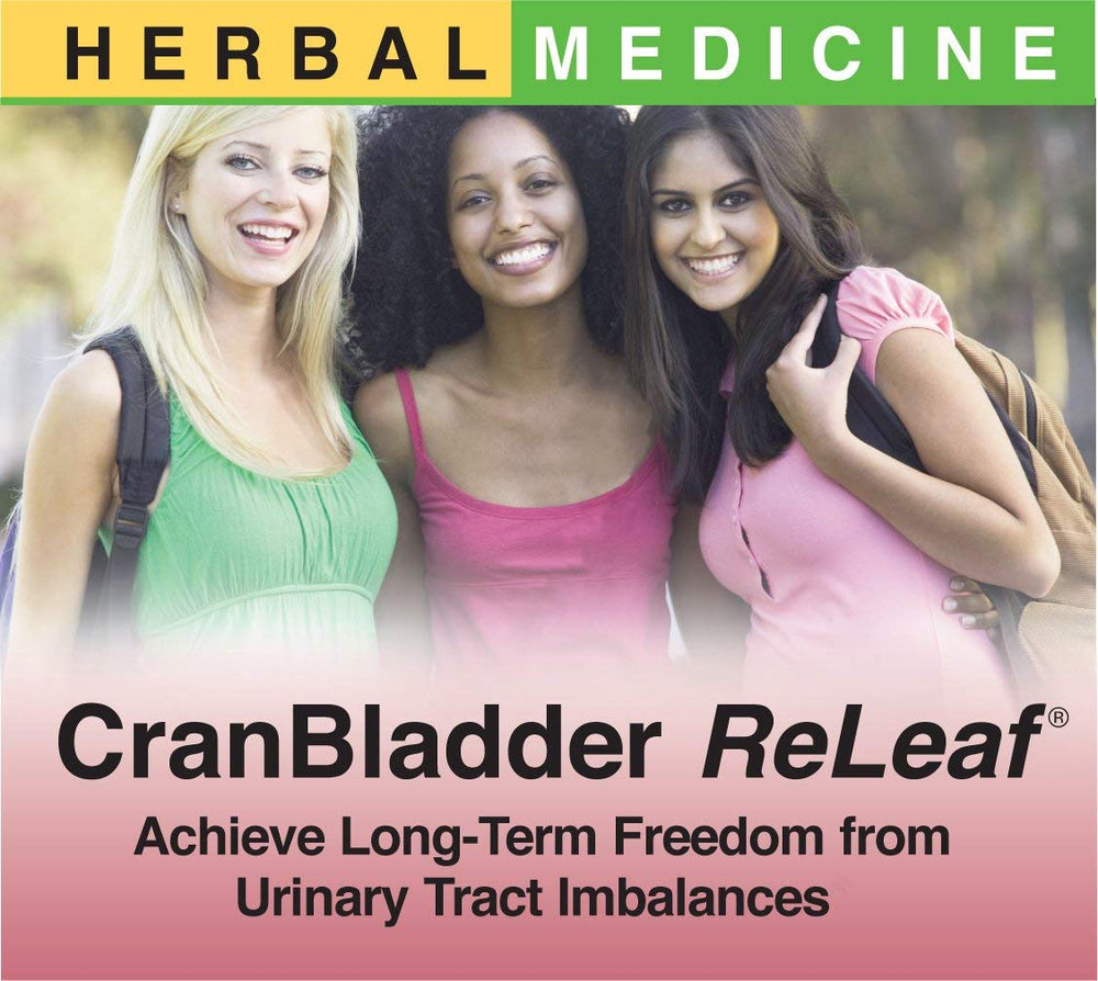 Herbs Etc. CranBladder ReLeaf packaging showing easy daily dosage and ongoing support.