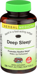 Herbs Etc. Deep Sleep softgels bottle front for calming nightly rest.