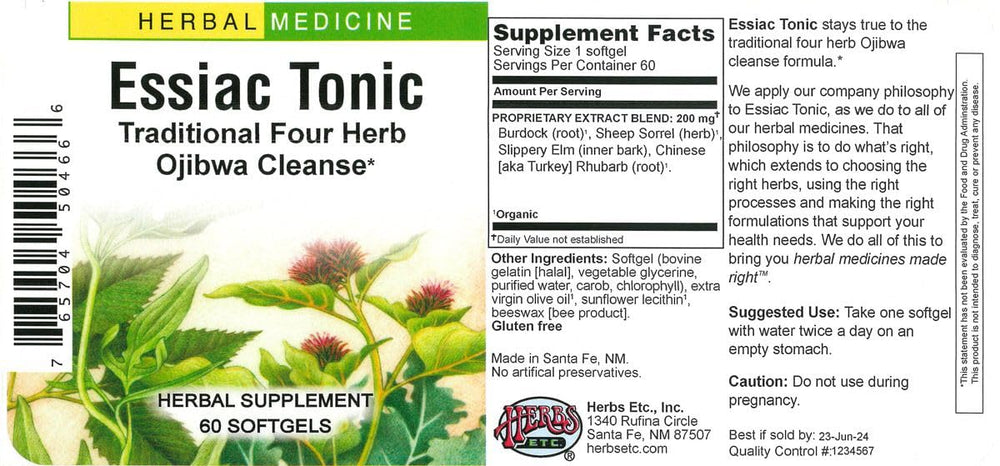 Herbs Etc. Essiac Tonic being poured demonstrates easy daily use during cleansing routines.