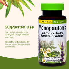 Woman taking a Menopautonic capsule during morning routine.