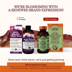 Rocky Mountain Throat Syrup pour demonstrating natural herbal blend