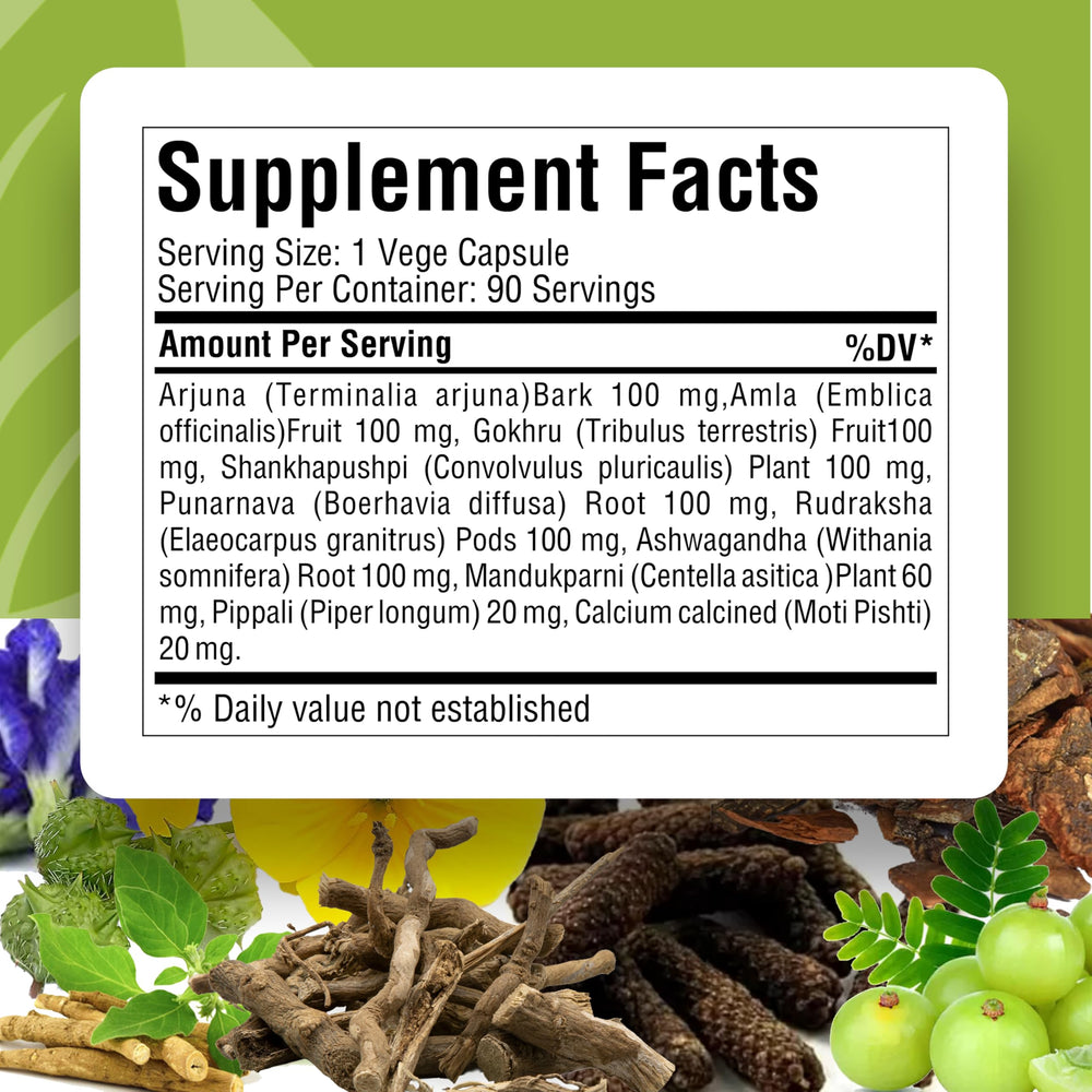 Herbsforever Cardio-B bottle label shows trusted, GMP-tested care.