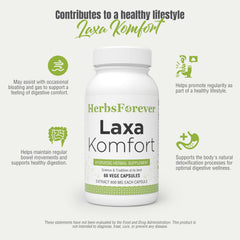 Herbsforever Laxa Komfort dispense-pour scene suggests convenient daily dosing.