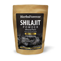 Herbsforever Shilajit powder bottle shows premium extract for daily wellness.
