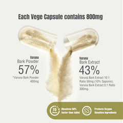 Close-up of Varuna Nurvala capsules showing vegan, gluten-free formula.