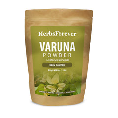 Herbsforever Varuna powder bottle — organic, vegan support for urinary wellness.