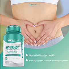Herbtonics Oxygen-Based Colon Cleanse label shows safe, high-quality ingredients for sensitive digestion.