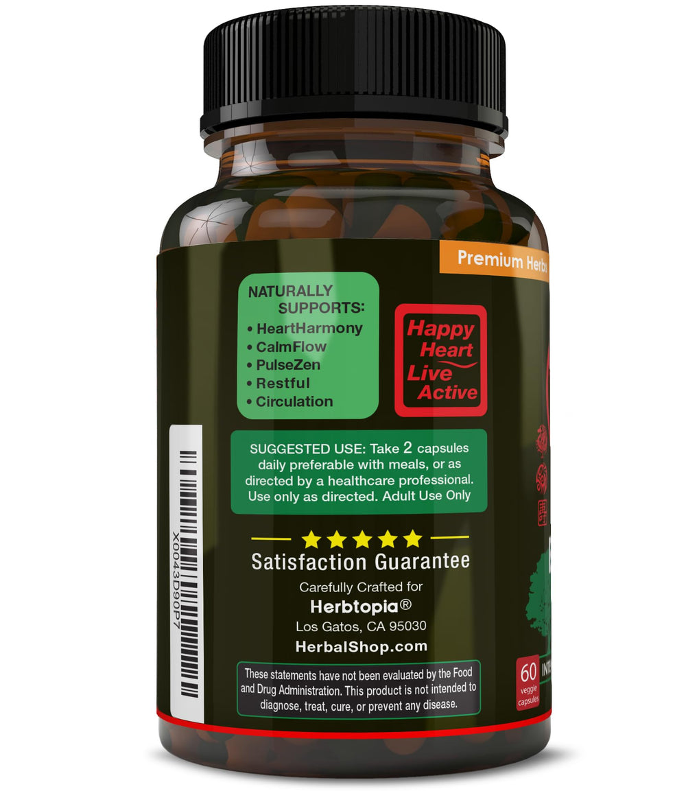 Herbtopia Eternal Health bottle label highlighting CoQ10 and K2 MK7