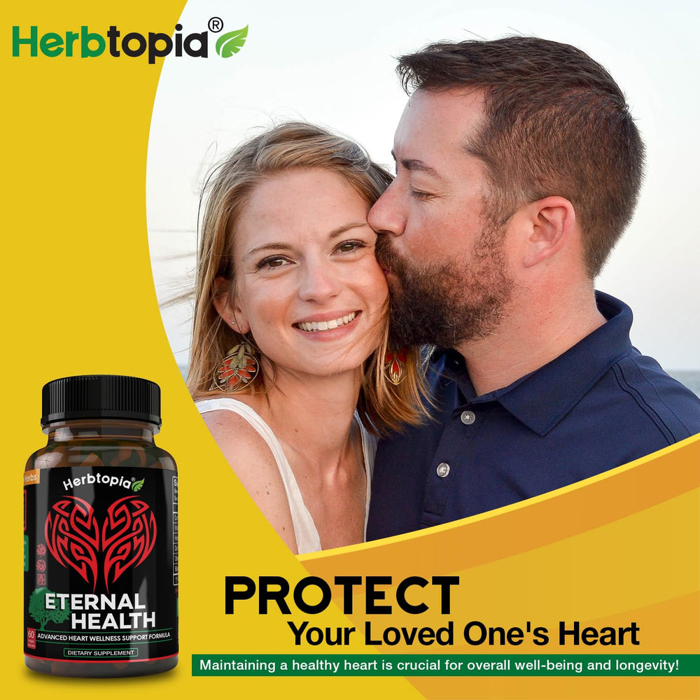 Packaging of Herbtopia Eternal Health with water for daily use