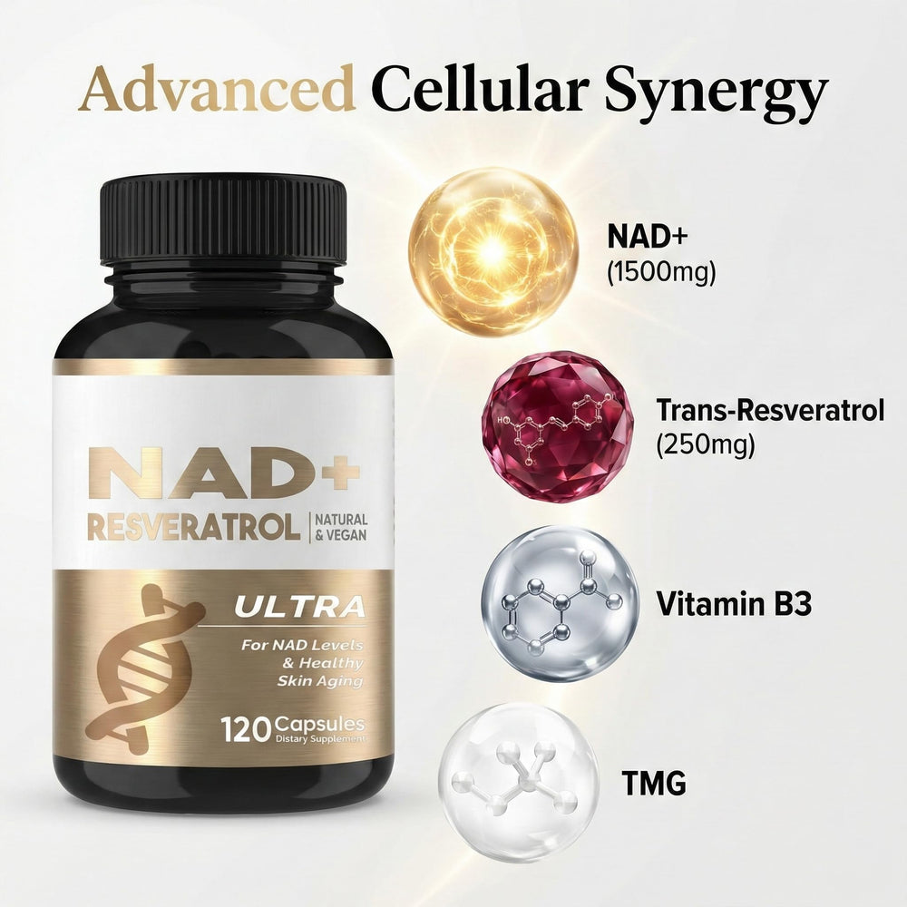 HerbX NADH bottle pour illustrates convenient two-capsule daily routine.
