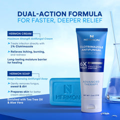 Hermon antifungal soap bar for daily cleansing and odor control.