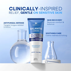Hermon Balanitis kit dual-step routine image showing cleanse and moisturize.