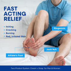 Hermon cream applied to cracked skin to ease discomfort.