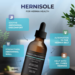 Hernisole packaging front conveys product accessibility