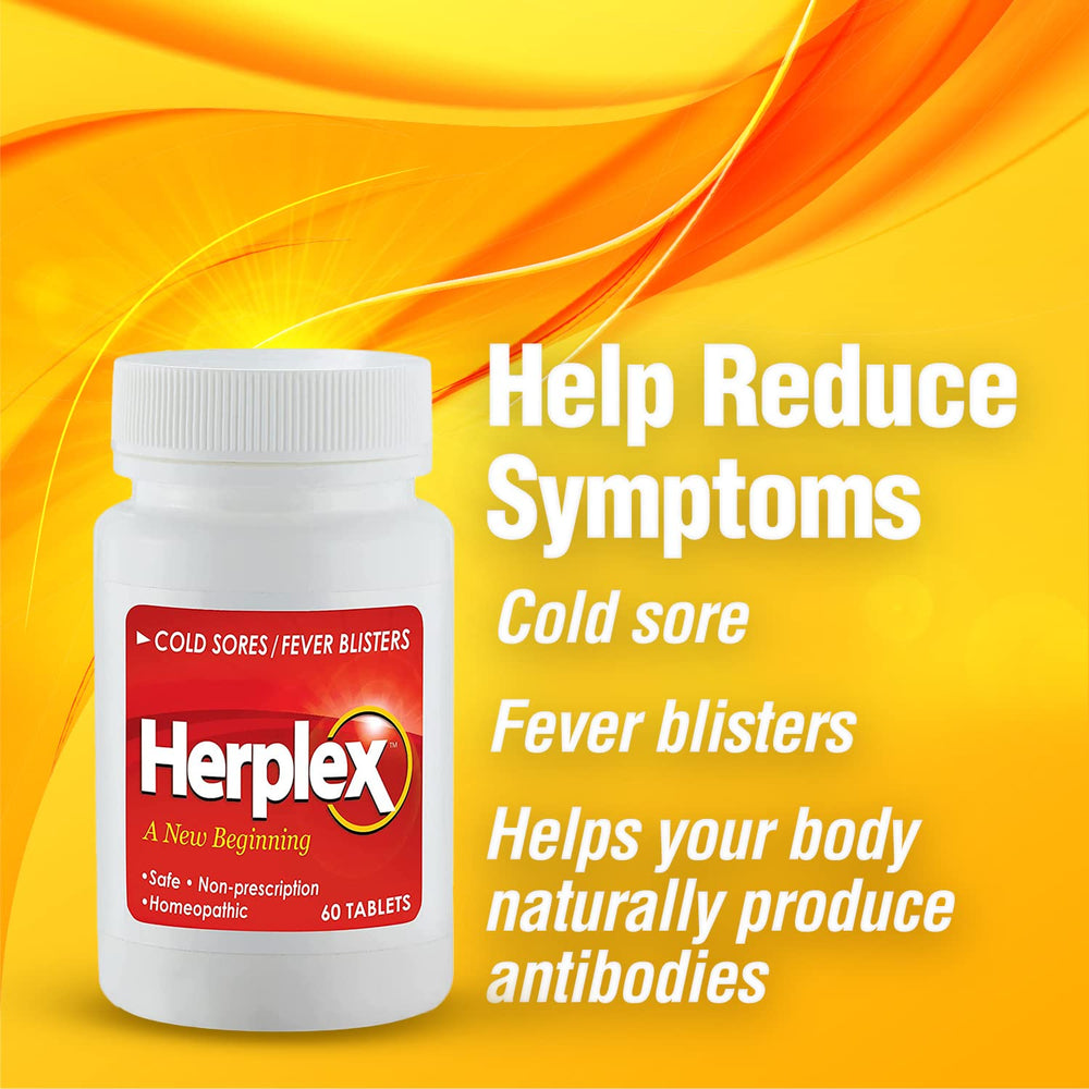 Blister pack of Herplex tablets for on-the-go relief