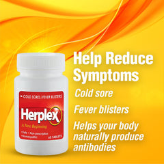 Blister pack of Herplex tablets for on-the-go relief