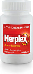 Herplex Premium Tablets bottle front showing a convenient relief option.