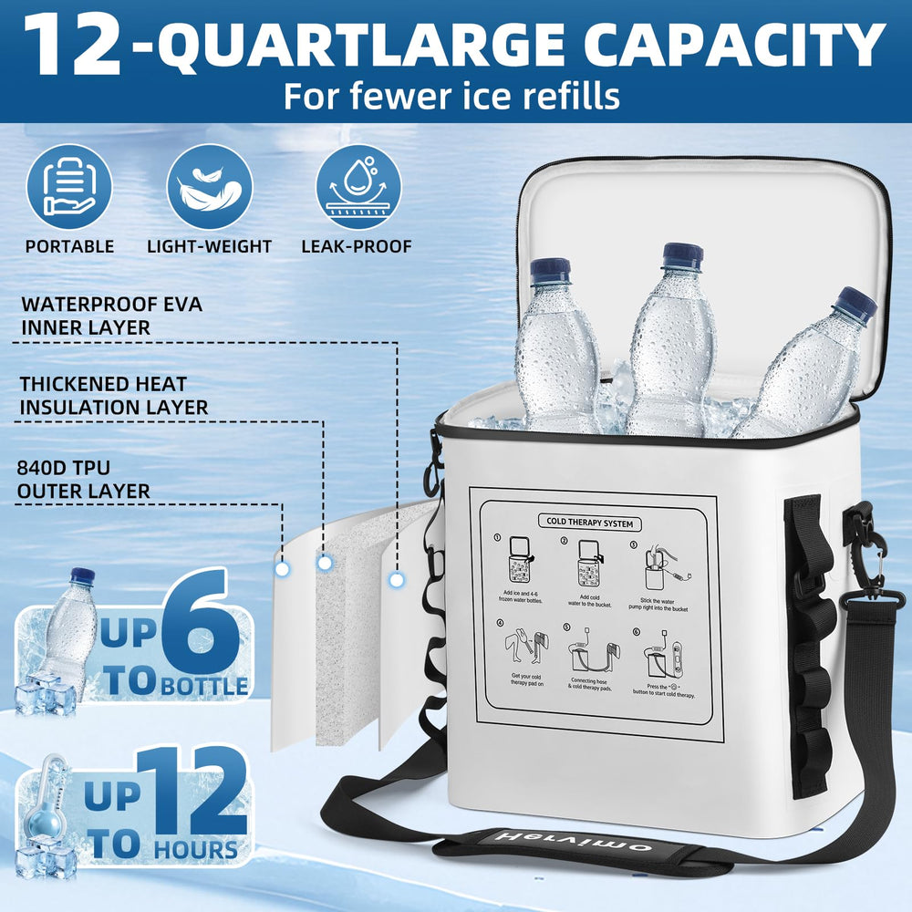 HERVIMO customizable cryotherapy control panel allows tailored cold therapy sessions.