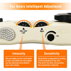 Heswea electronic acupuncture pen offers 10 intensity levels for customization.