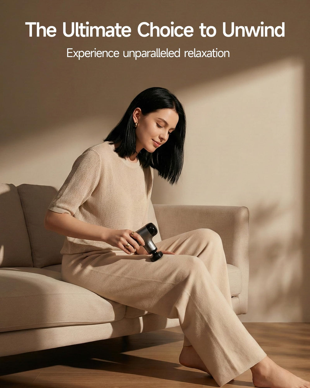 HeyChy Mini Massage Gun with USB-C charging for travel-ready power.