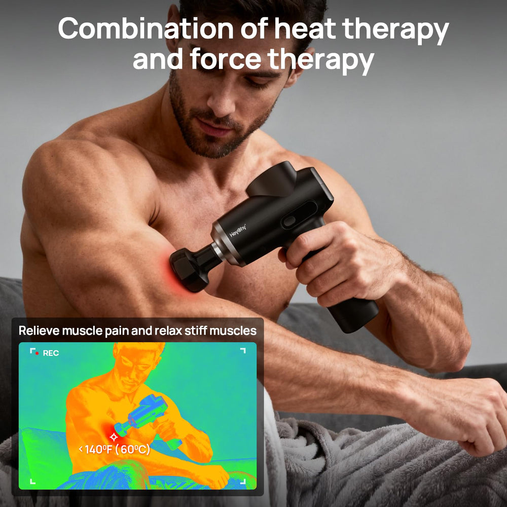 Heychy massage gun OLED display for precise speed control