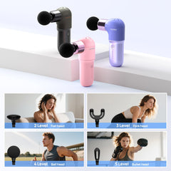 HEYCHY Super Mini Massage Gun includes four attachments for customization