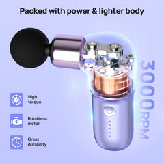 The high-torque brushless motor delivers deep tissue engagement for post-workout relief.