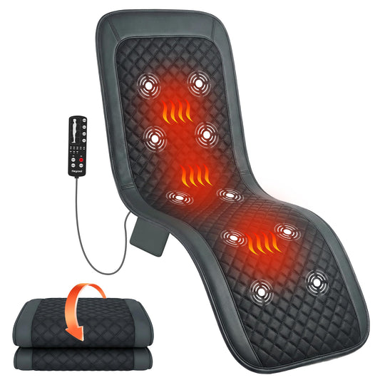 Heycool full body massage mat front view with 10 motors for full-body relaxation