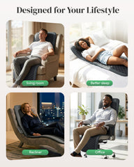 Heycool massage mat on chair illustrates flexible use at home or office