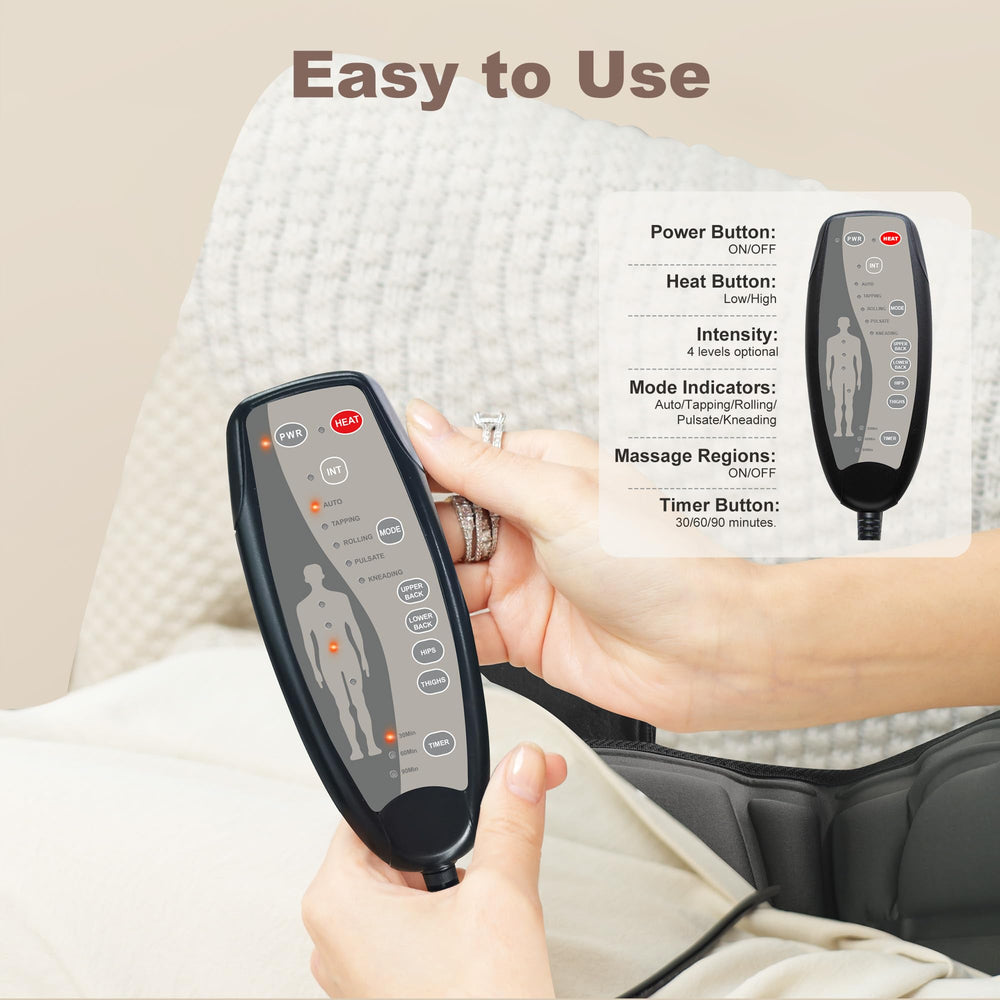 Heycool ten-motor layout concentrates vibration across back and thighs.