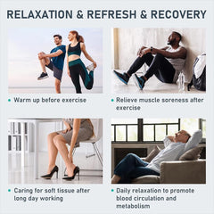 Heyelax leg massager ideal for athletes to cool down.