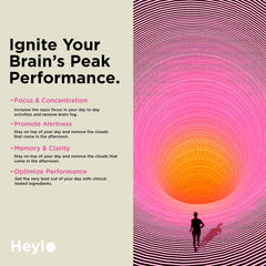Heylo Health label close-up highlights Cognizin and AstraGin ingredients