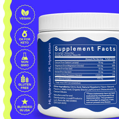 Hi-Lyte K1000 Blue Raspberry scoop shown for precise serving and cramp relief.