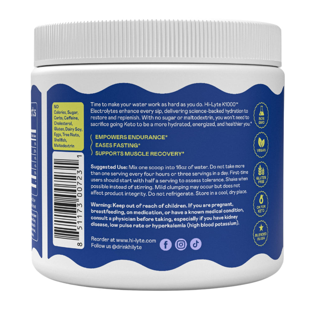 Hi-Lyte K1000 orange label-front communicates clear nutrition.