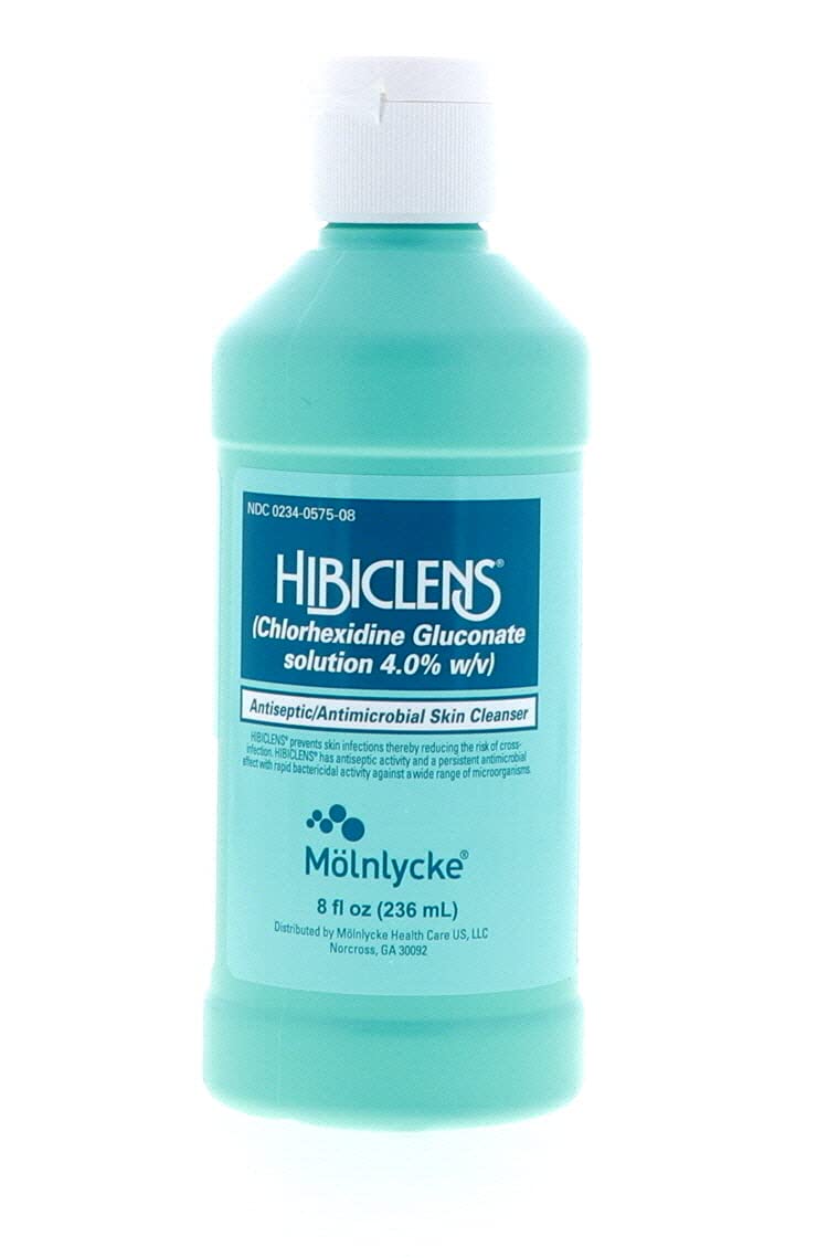 Hibiclens Liquid 8 oz bottle front view ideal for everyday skin cleansing.