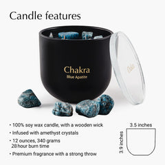 Hidden Label candle reveals crystals inside for mindful rituals