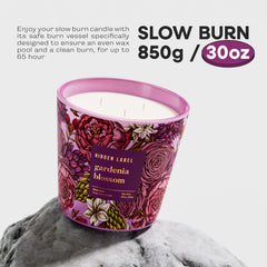 Hidden Label three-wick setup enhances scent throw in large spaces